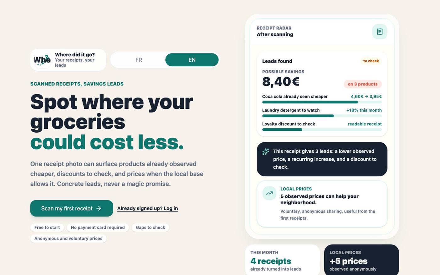 Où ça file ? — Pistes d’économie sur tes courses — screenshot