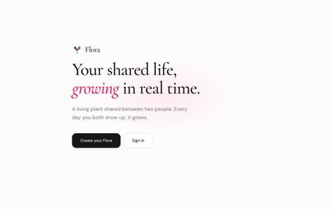 Flora - A living plant for two — screenshot