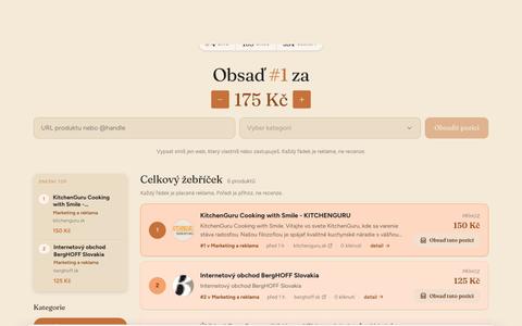 outbid.cz: zaplať a buď první — screenshot