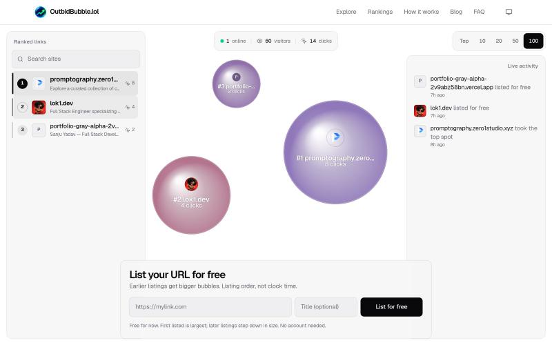 OutbidBubble.lol — Live Bidding & Visual Rankings — screenshot