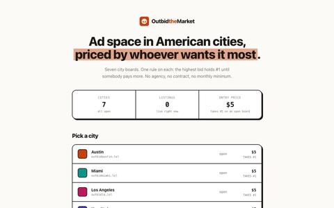 OutbidtheMarket — screenshot