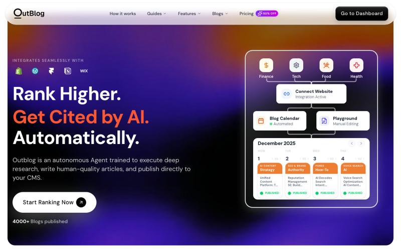OutBlog - The Unfair Advantage for SEO — screenshot