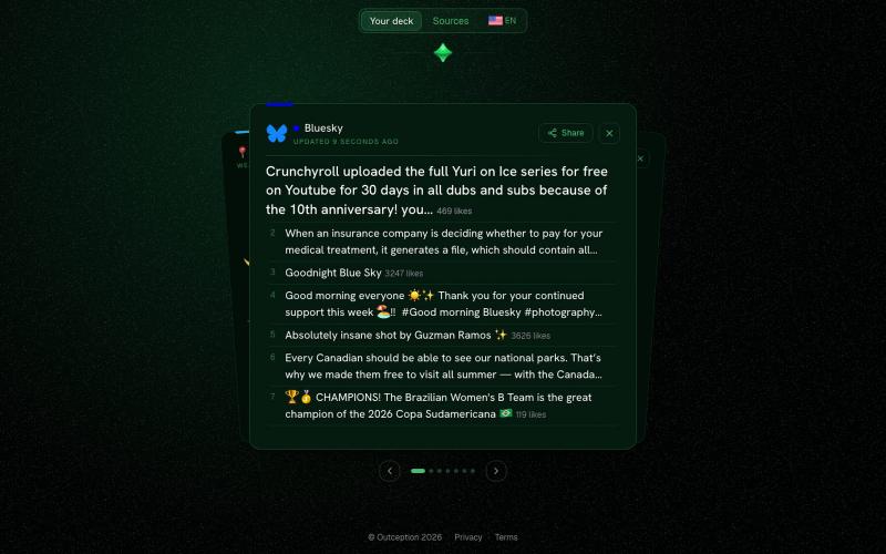 Bluesky · Outception — screenshot