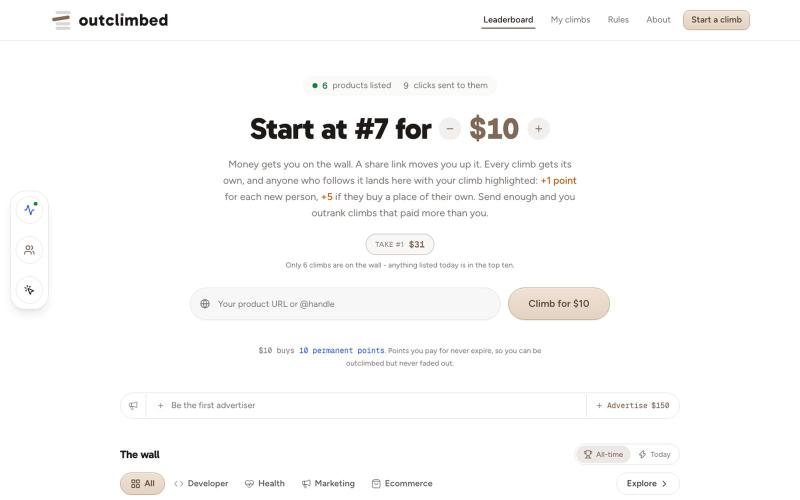 Startup and Product Directory, Ranked in Public — screenshot