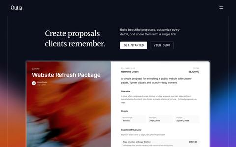 Outla – Proposal Builder — screenshot