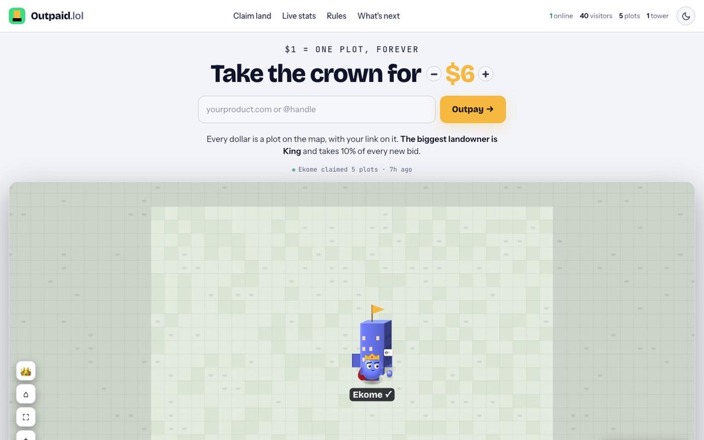 Outpaid — screenshot