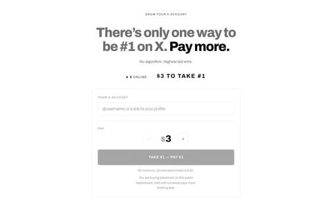 Pay to Be #1 — screenshot