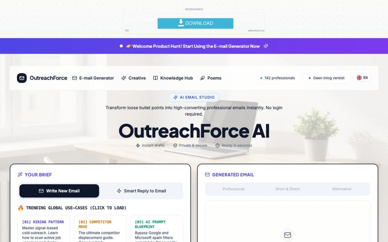 OutreachForce AI — screenshot