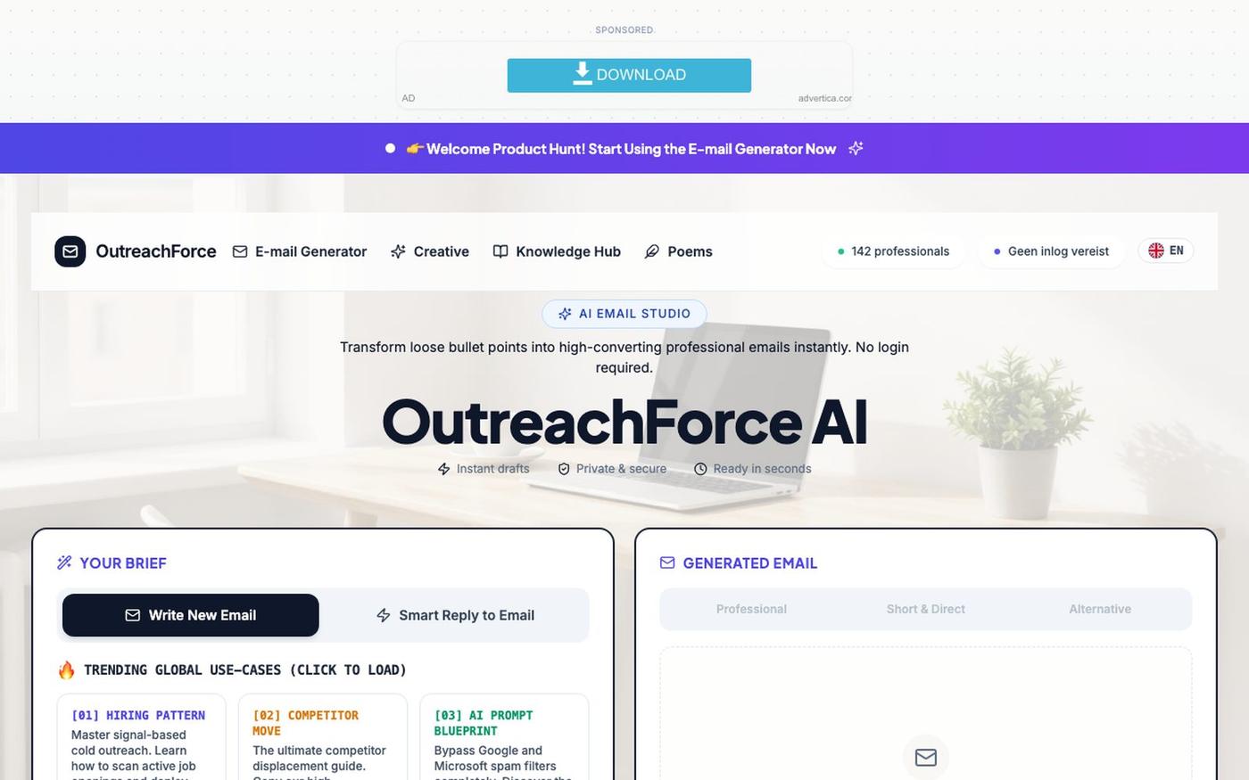 OutreachForce AI — screenshot