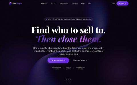OutReign — Know Who to Email Before Writing a Word — screenshot