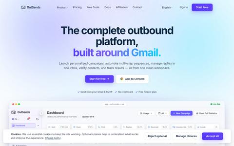 OutSends | The Complete Outbound Platform — screenshot