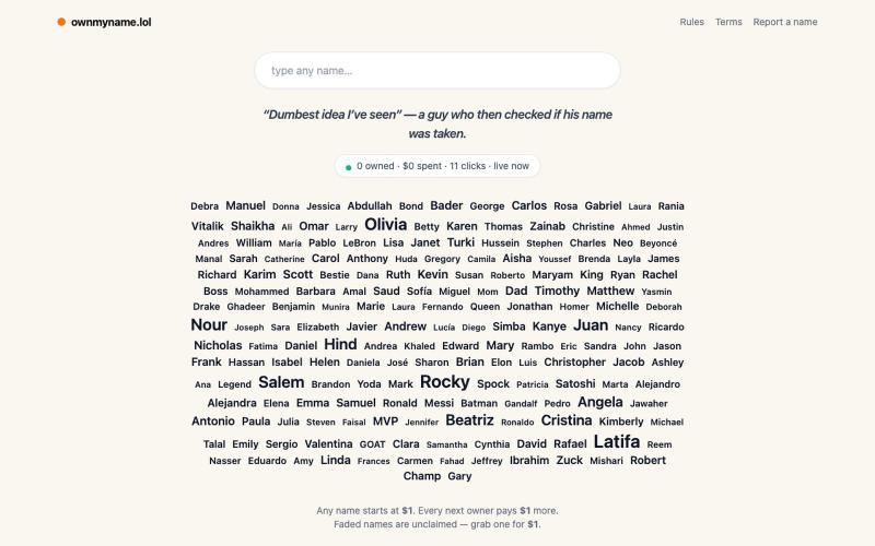 ownmyname.lol — screenshot