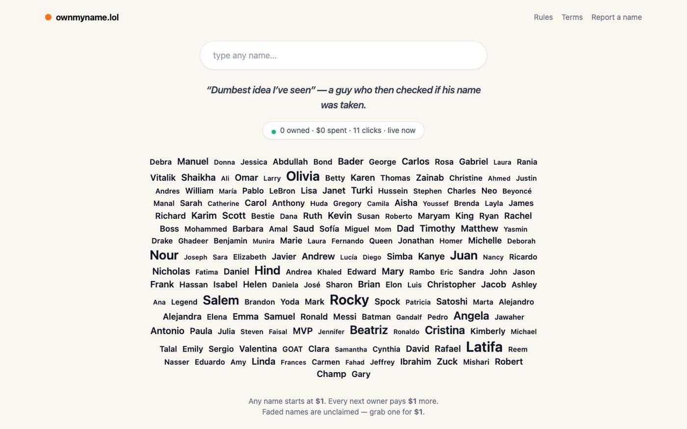 ownmyname.lol — screenshot