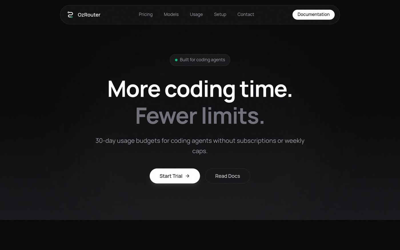 Managed API keys for coding-agent workflows — screenshot