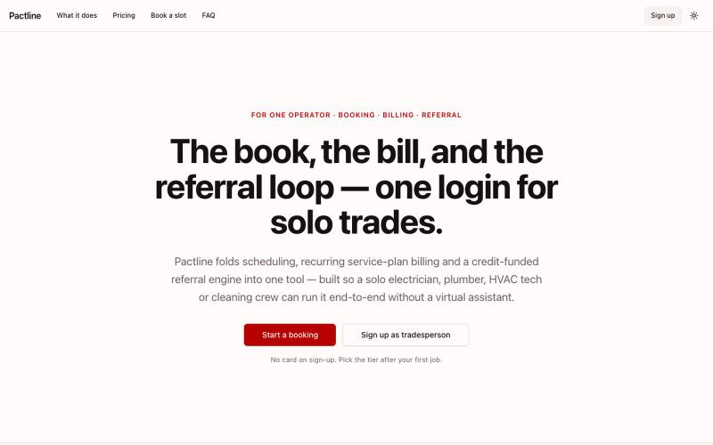 Pactline — screenshot