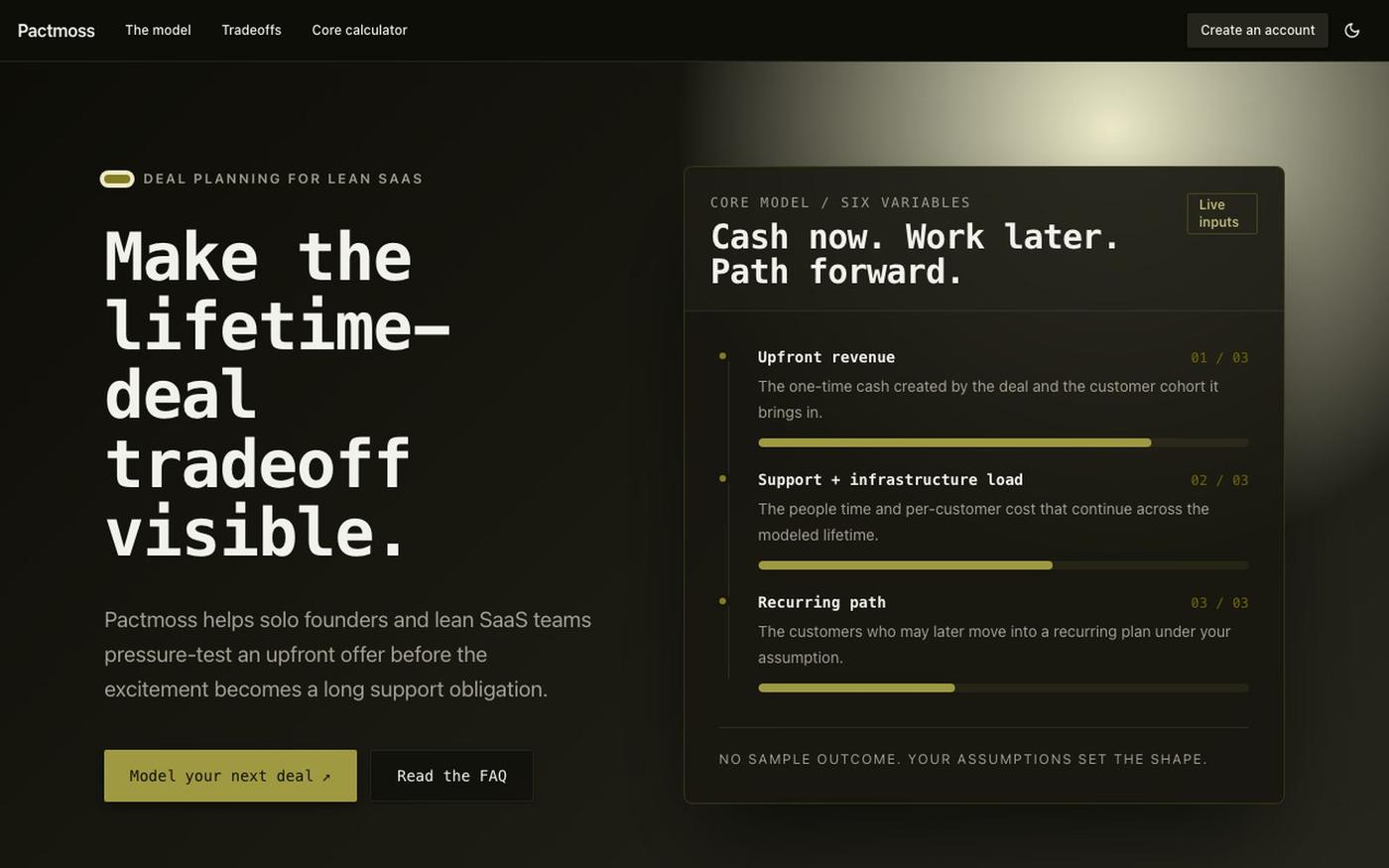 Pactmoss — screenshot