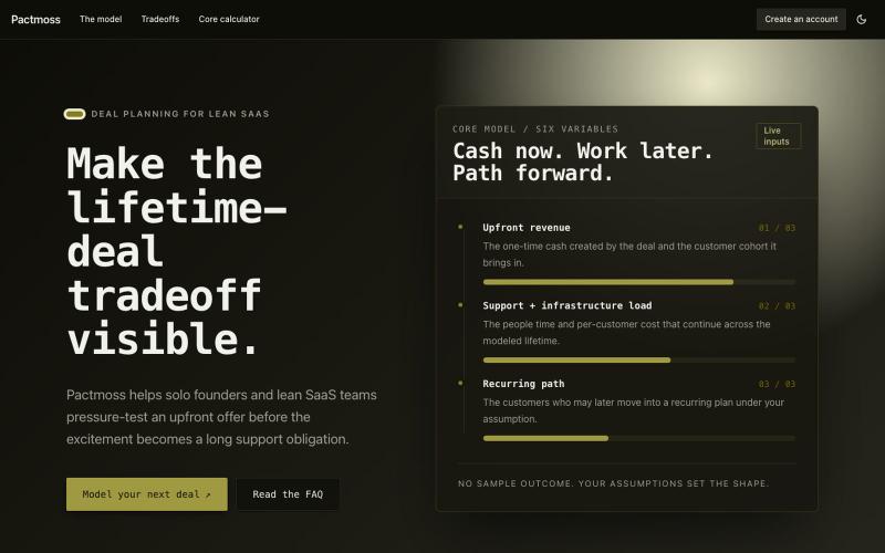 Pactmoss — screenshot