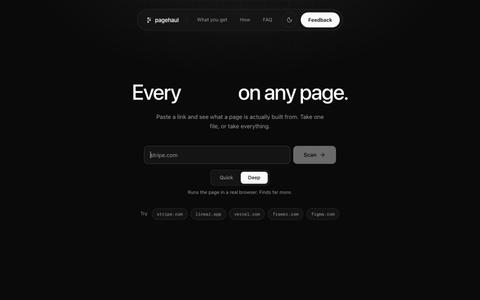 pagehaul, every asset on any page — screenshot
