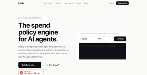 Paitify — Agent Spend Policy Engine — screenshot