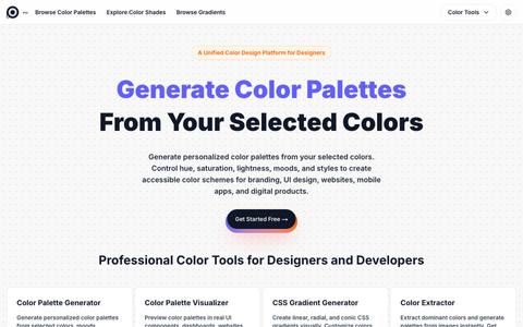Color Palette Generator From Your Selected Colors | PalettIQ — screenshot
