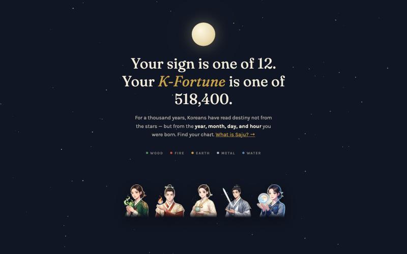 Palja — Your K-Fortune Chart — screenshot