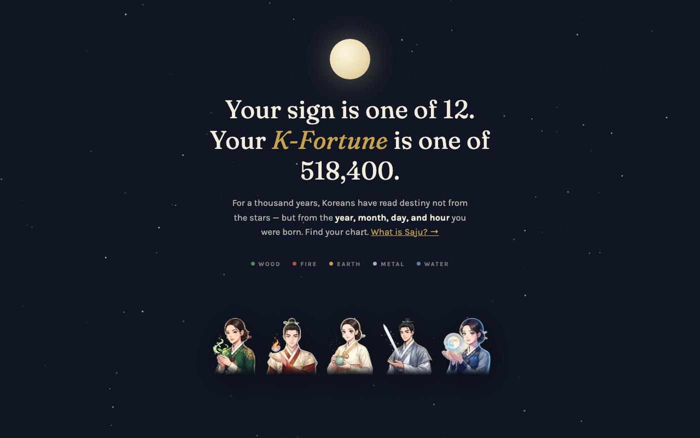 Palja — Your K-Fortune Chart — screenshot