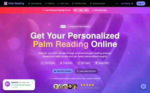 Palm Reading - Free Online Palmistry Analysis | Hand Reading — screenshot