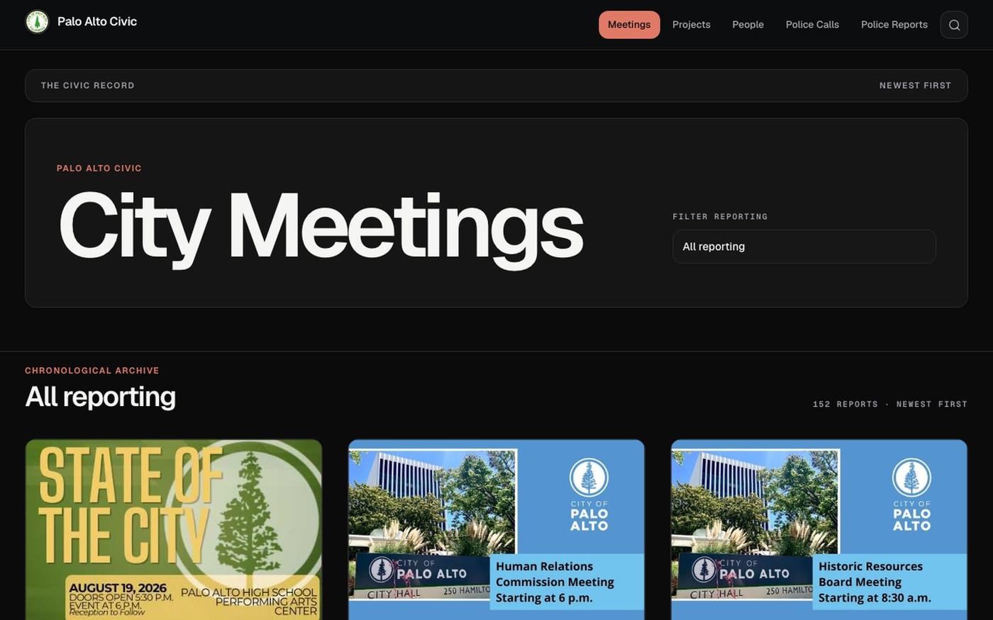 Palo Alto Civic | Local government, clearly reported — screenshot