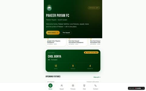 Pakeer Payam FC — Official Club App — screenshot