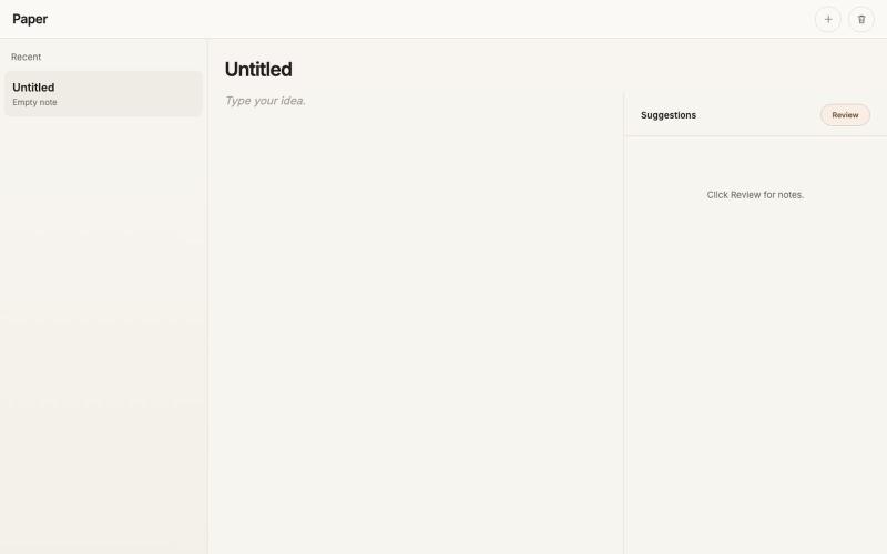 Paper — screenshot
