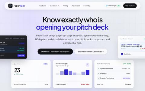 PaperTrack — Know exactly who's reading your documents — screenshot