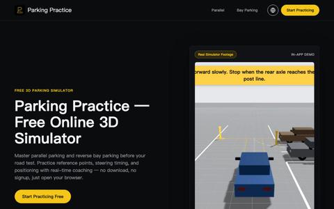 Parking Practice - Free Online 3D Parking Simulator — screenshot
