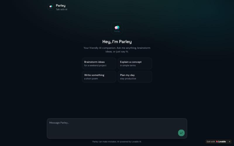Parley — Talk with AI — screenshot