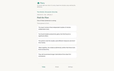 Parry — screenshot