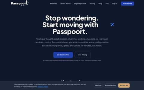Passpoort - Stop Wondering, Start Moving — screenshot
