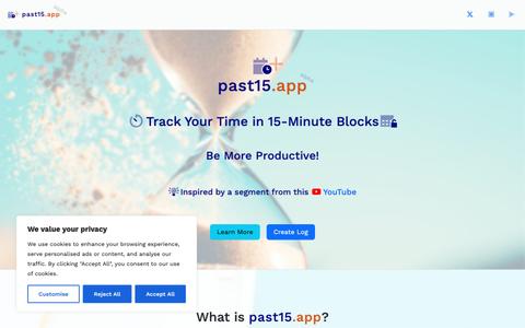 past15.app - productivity tracker - 15 minute increments — screenshot