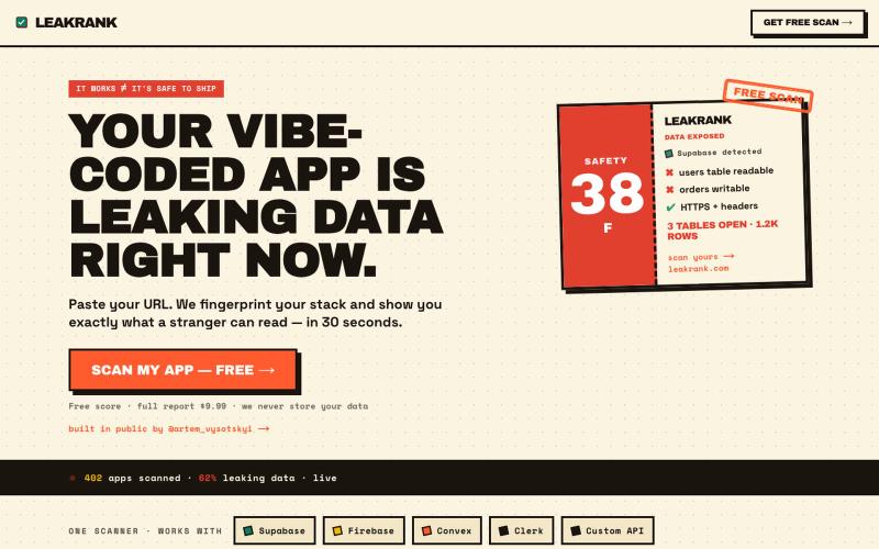 Is your app leaking customer data? — screenshot