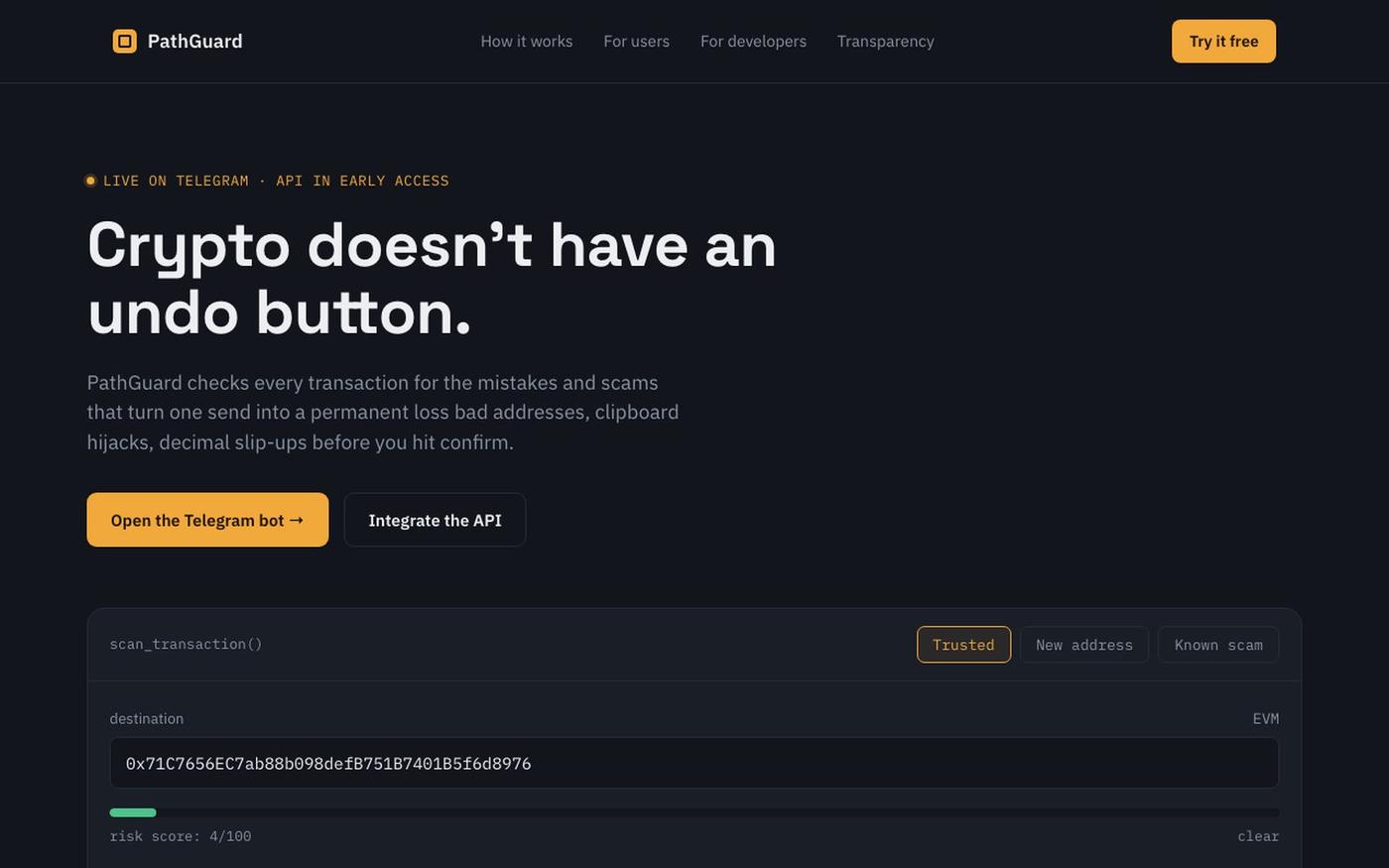PathGuard — The safety check before you send — screenshot