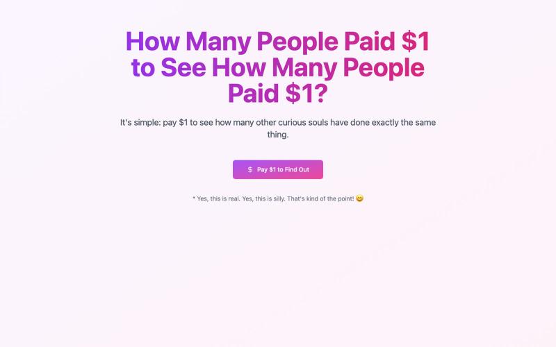 How many people paid $1 to see how many people paid $1 — screenshot