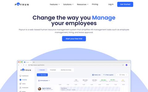 Harness HR Simplicity with Payrun | The All-In-One HR Platform — screenshot