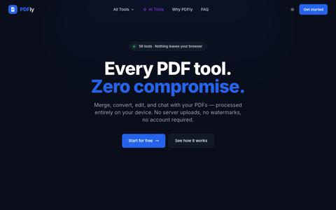 PDFly — Every PDF Tool, Zero Compromise | Free PDF Editor — screenshot