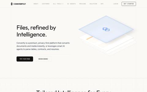 Convertly — Free Online File Converter & AI Document Platform — screenshot