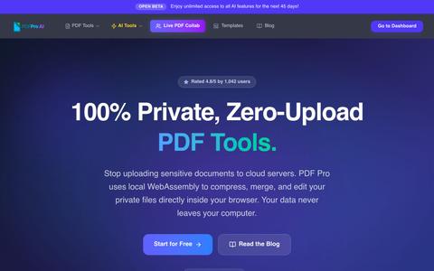 PDF Pro — Free PDF Tools for India | Privacy-First, No Cloud Uploads — screenshot