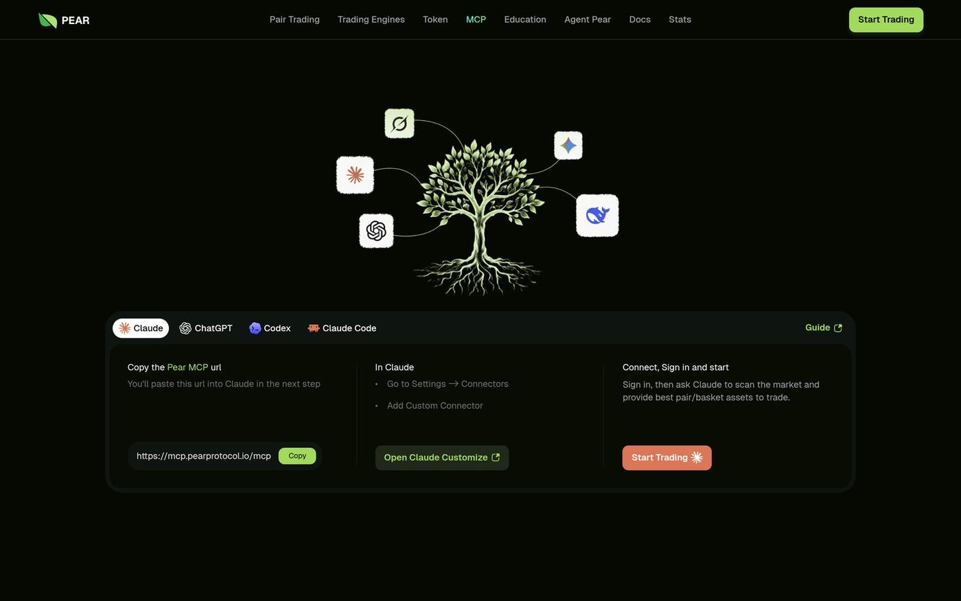 Pear Protocol: The Home of Pair Trading — screenshot