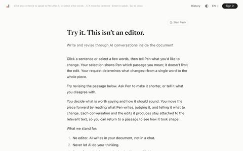 Pen - Ask more of writing. — screenshot