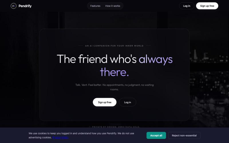 Pendrify - Your AI Mental Health Companion — screenshot