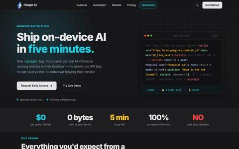 Pengin AI — Browser-Native AI SDK — screenshot