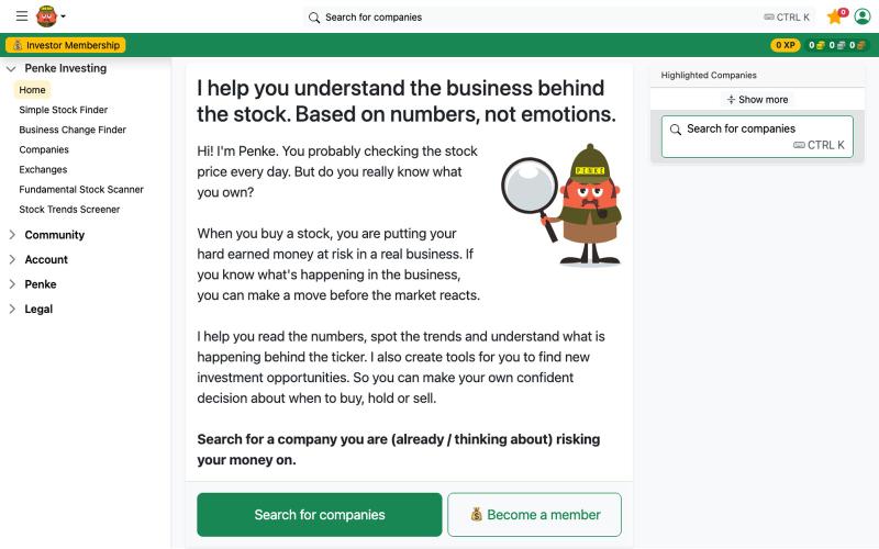 I help you to understand the business behind the stock. Based on numbers, not em — screenshot