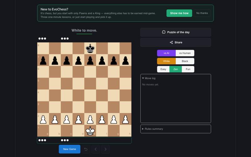 EvoChess! — screenshot