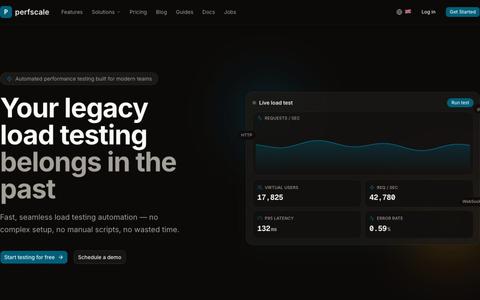 perfscale - Load Test Automation for Modern Teams — screenshot